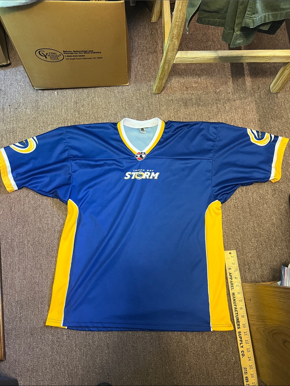 RARE BLANK Tampa Bay Storm AFL Arena Football Jersey Size X-Large